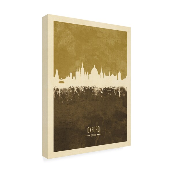 Michael Tompsett 'Oxford England Skyline Brown' Canvas Art,24x32